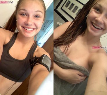 Clothed cute naked teen unclothed Hailey selfie pictures