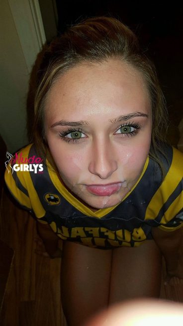 Exposed messy college facial cum slut ex girlfriend on her knees